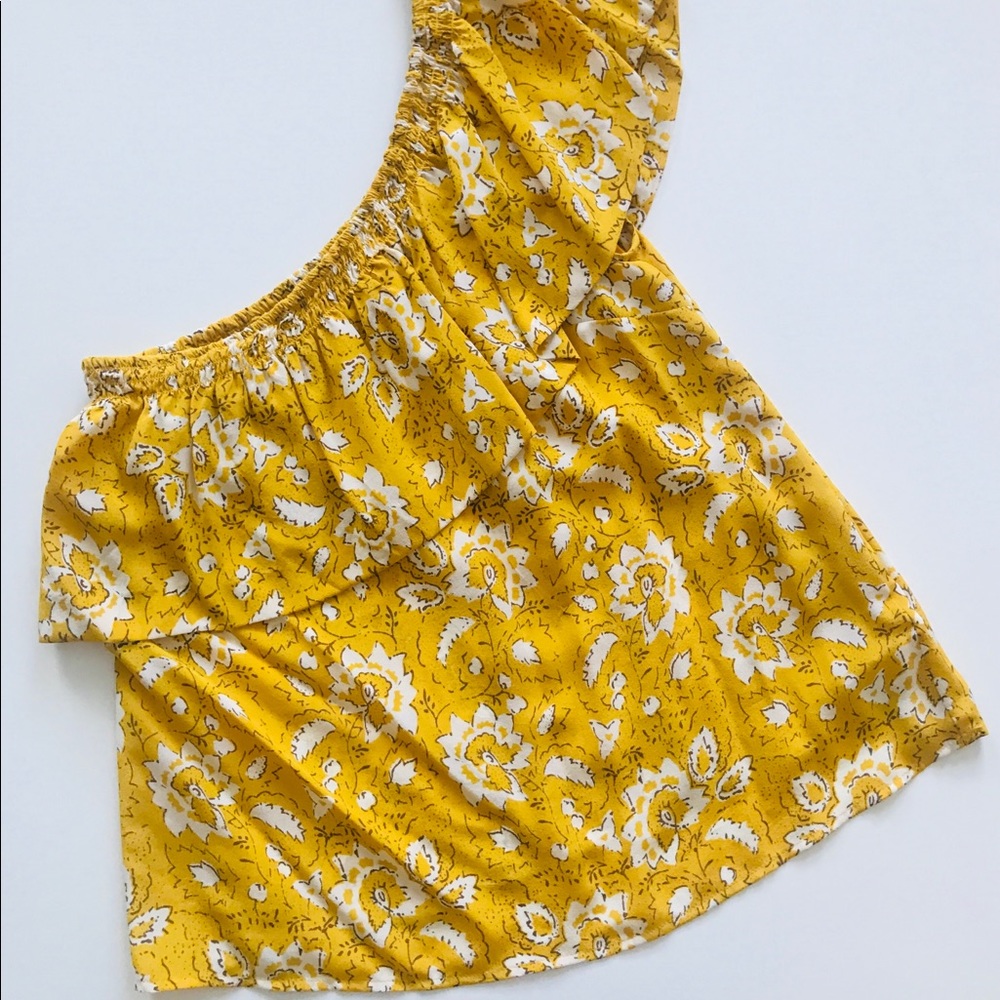 Madewell One Shoulder Floral Top